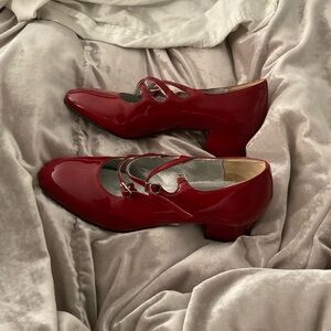 Red Carel Kina Ballerina Paris edition Mary Janes